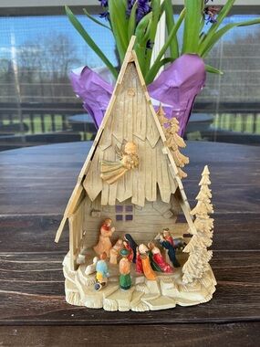 Vintage 1960’s Christmas NATIVITY Hard Plastic Hong Kong
